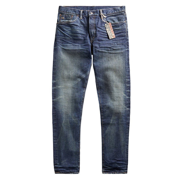 RRL by Ralph Lauren Slim Narrow Fit Stretch Denim Blue – The