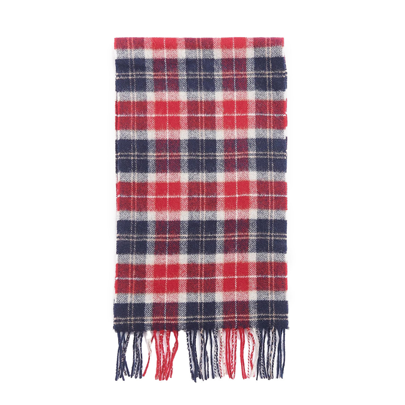 Barbour Tartan Lambswool Scarf Cranberry - The Sporting Lodge