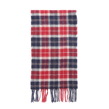 Barbour Tartan Lambswool Scarf Cranberry - The Sporting Lodge