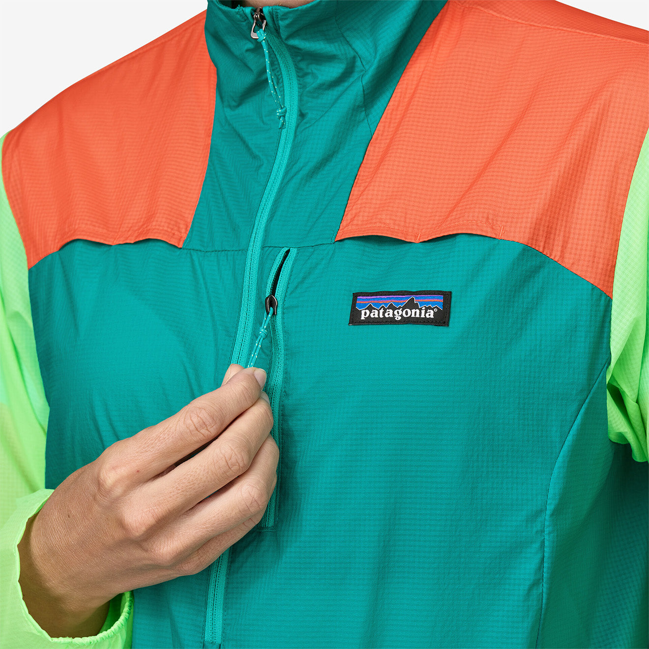 Patagonia Womens Houdini Stash 1/2-Zip Pullover Subtidal Blue - The Sporting Lodge