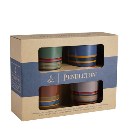 Pendleton Ceramic Mug Set of 4 Camp Stripe - The Sporting Lodge