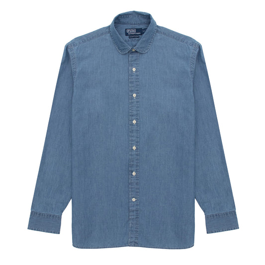 Polo Ralph Lauren Custom Fit Indigo Chambray Shirt Medium Blue - The Sporting Lodge