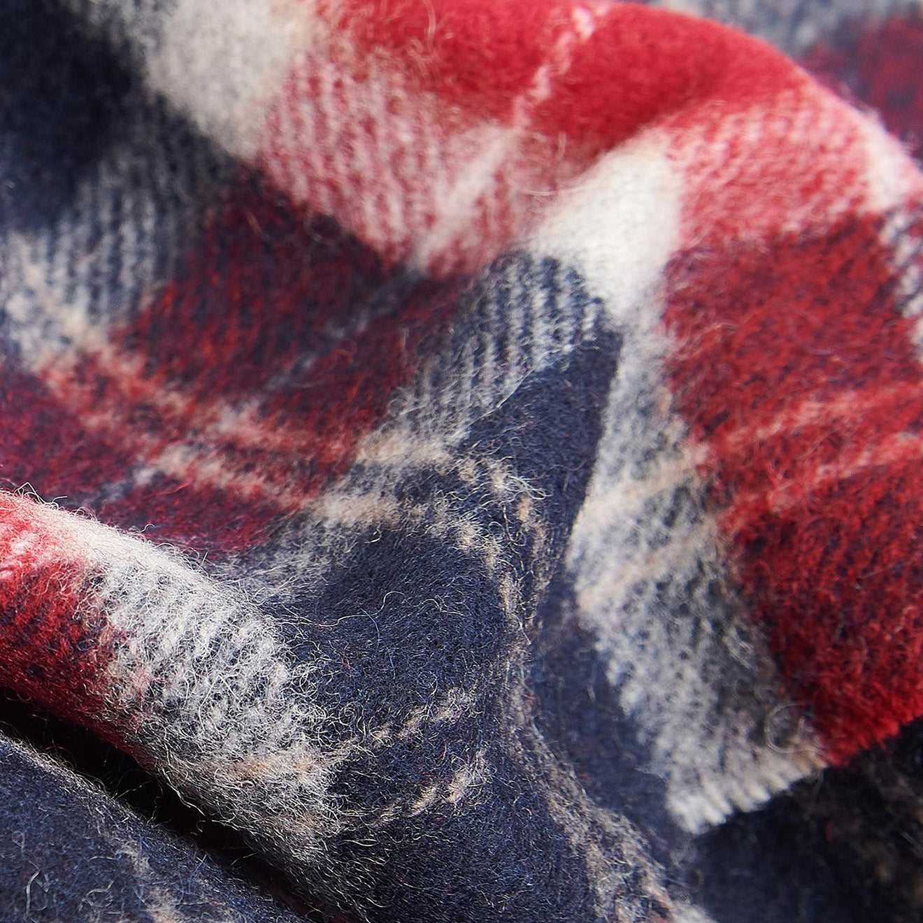 Barbour Tartan Lambswool Scarf Cranberry - The Sporting Lodge