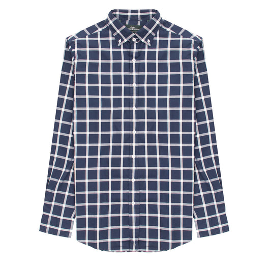 Rodd & Gunn Gunn Check Oxford Slim Fit Shirt Navy - The Sporting Lodge