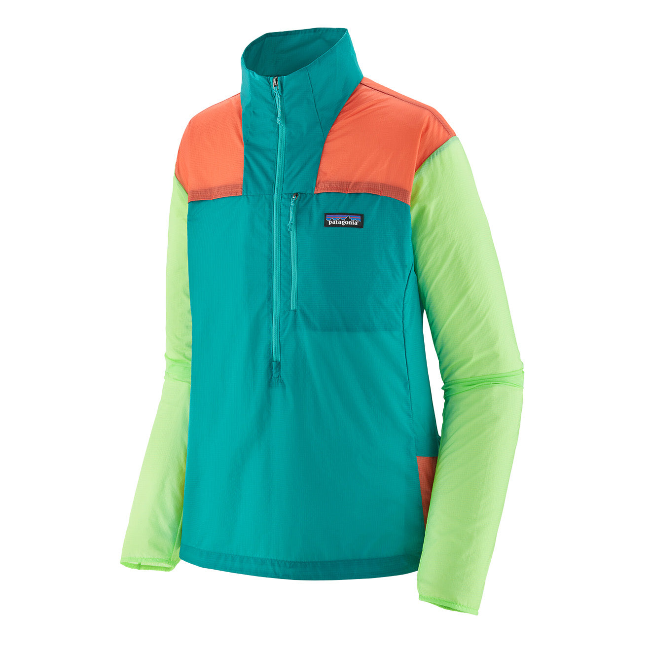 Patagonia Womens Houdini Stash 1/2-Zip Pullover Subtidal Blue - The Sporting Lodge