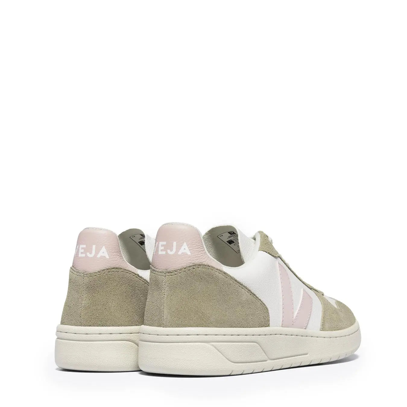 Veja Womens V-10 Chromefree Leather White Petale Sahara - The Sporting Lodge