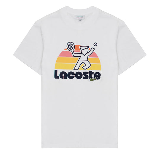 Lacoste Retro Tennis T-Shirt White - The Sporting Lodge