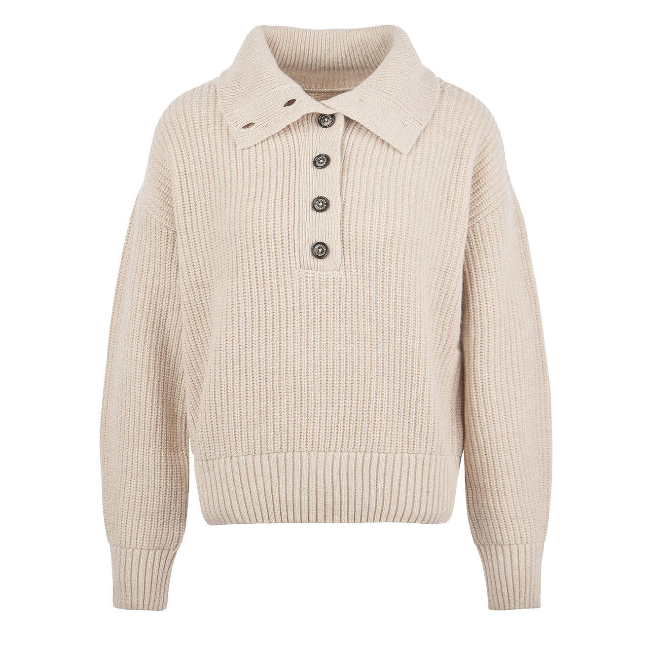Barbour Womens Yarrow Knitted Jumper Oatmeal - The Sporting Lodge