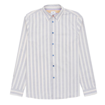 Paul Smith L/S Regular Fit Shirt Light Blue and White Stripes