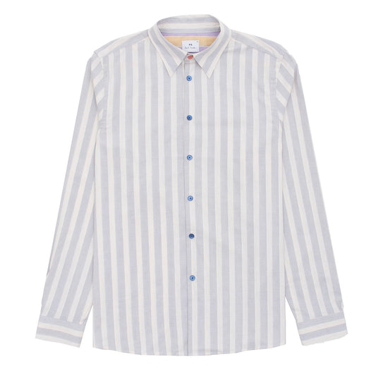 Paul Smith L/S Regular Fit Shirt Light Blue and White Stripes