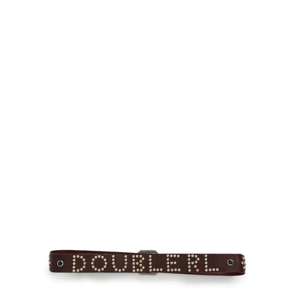 RRL by Ralph Lauren Studded-Logo Leather Belt Dark Brown - The Sporting Lodge