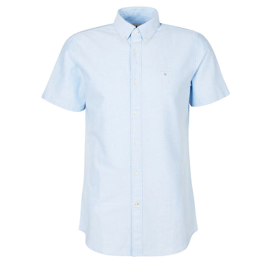 Barbour Oxford Tailored Short Sleeved Shirt Sky - The Sporting Lodge