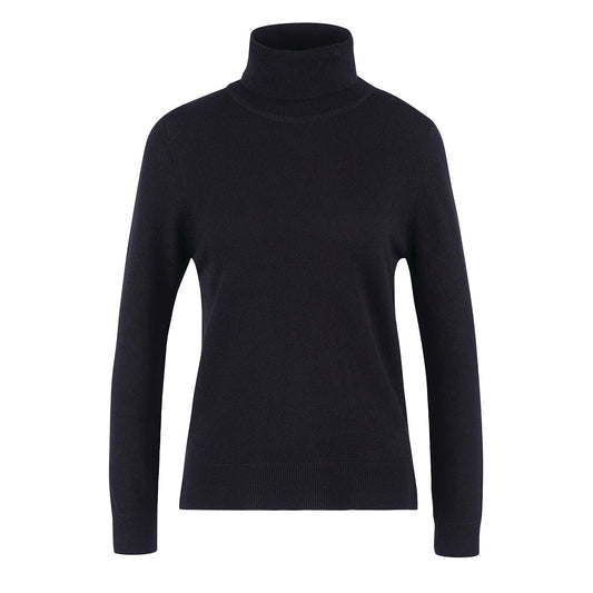 Barbour Womens Pendle Roll Neck Knit Classic Black/Fawn - The Sporting Lodge