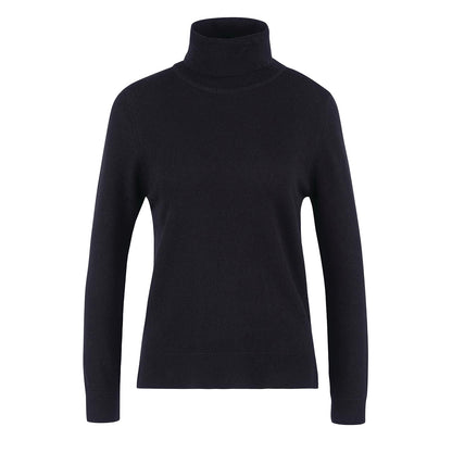 Barbour Womens Pendle Roll Neck Knit Classic Black/Fawn - The Sporting Lodge