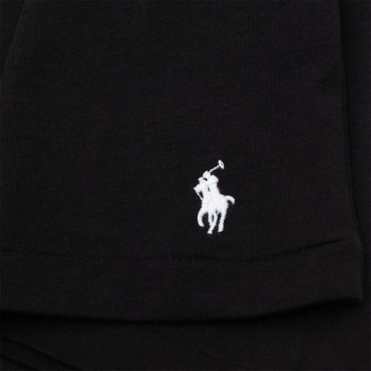 Polo Ralph Lauren Logo Cotton Jersey Sleep Shirt Polo Black Polo Tee - The Sporting Lodge