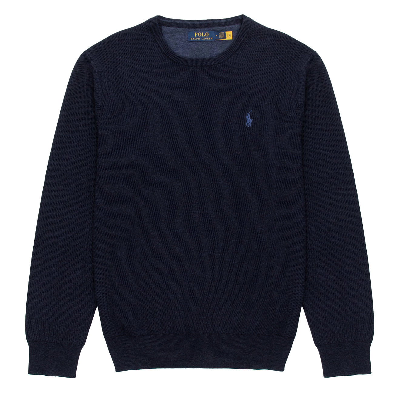 Polo Ralph Lauren Cotton Crewneck Jumper Navy Heather - The Sporting Lodge