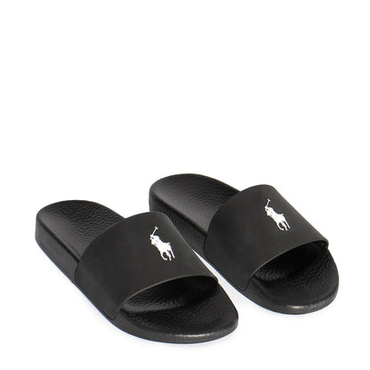Polo Ralph Lauren Signature Pony Slide Black/White