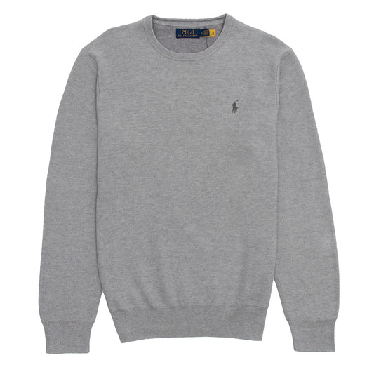 Polo Ralph Lauren Cotton Crewneck Jumper Andover Heather - The Sporting Lodge