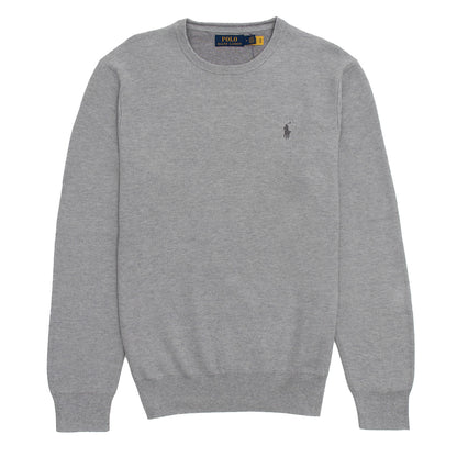 Polo Ralph Lauren Cotton Crewneck Jumper Andover Heather - The Sporting Lodge