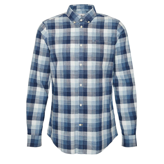 Barbour Hillroad Tailored Shirt Classic Navy - The Sporting Lodge