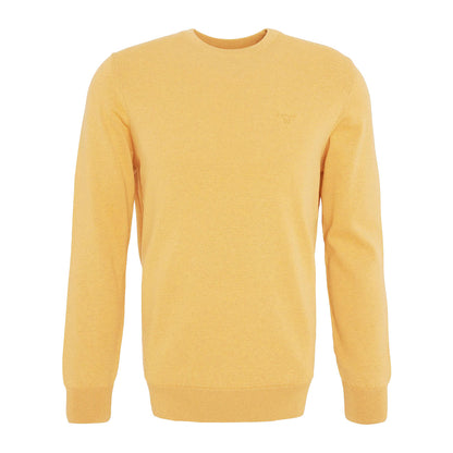 Barbour Pima Cotton Crew Neck Knit Honey Gold - The Sporting Lodge