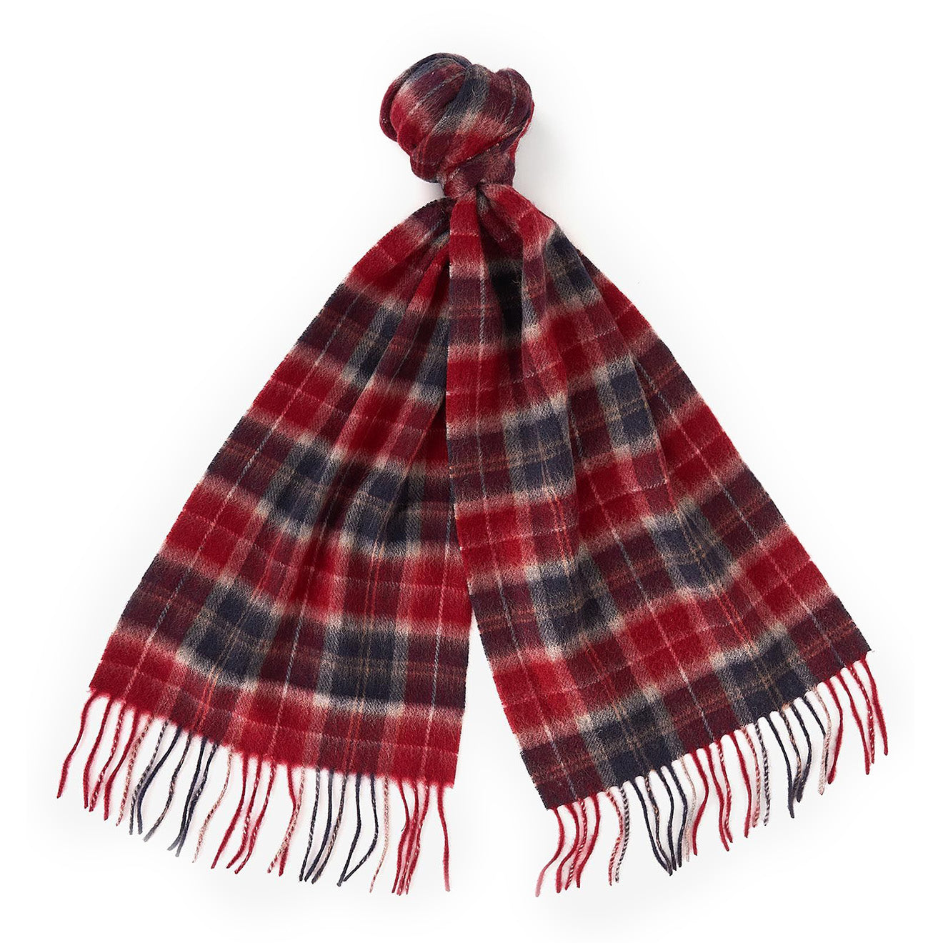 Barbour Tartan Scarf / Gloves Gift Set Cranberry - The Sporting Lodge