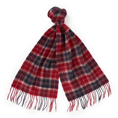 Barbour Tartan Scarf / Gloves Gift Set Cranberry - The Sporting Lodge