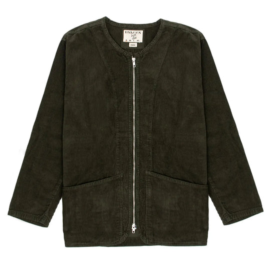 Uskees 3030 Crew Neck Cord Zip Jacket Vine Green - The Sporting Lodge