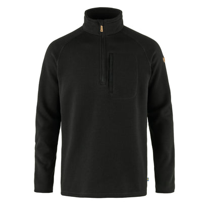 Fjallraven Ovik Fleece Half Zip Black - The Sporting Lodge