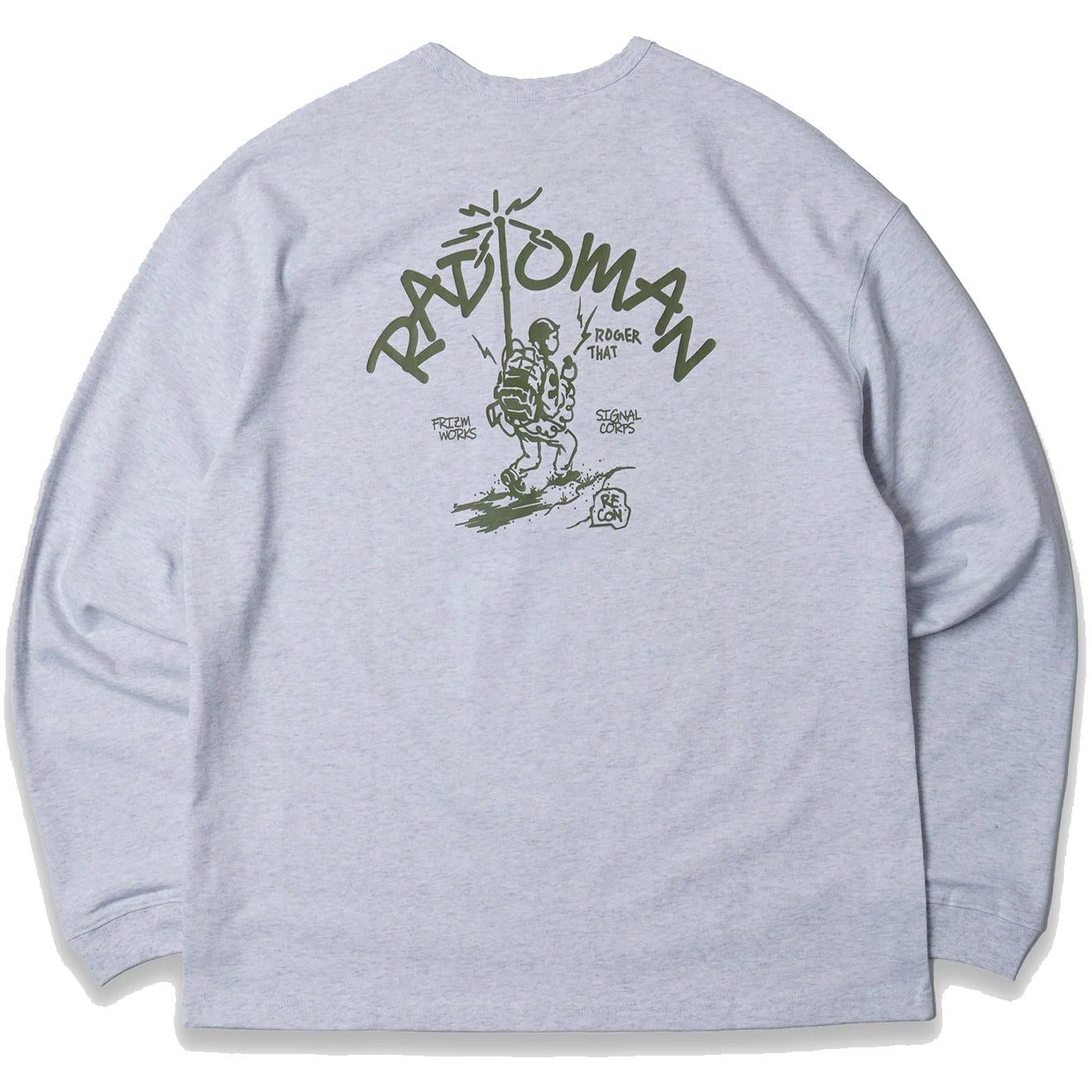 Frizmworks Radio Man Long Sleeve Tee White Melange - The Sporting Lodge