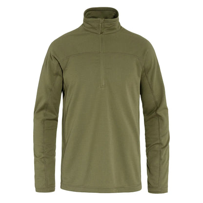 Fjallraven Abisko Lite Fleece Half Zip Green - The Sporting Lodge