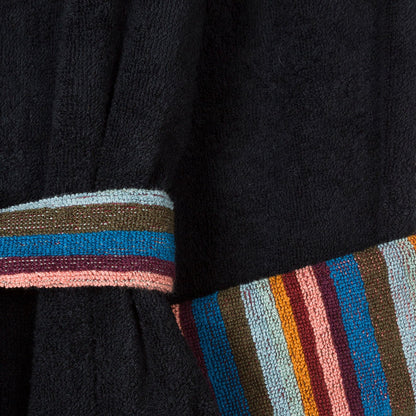 Paul Smith Artist Stripe Dressing Gown Black - The Sporting Lodge