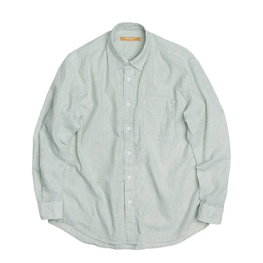 Frizmworks OG Stripe Seersucker Shirt Green - The Sporting Lodge