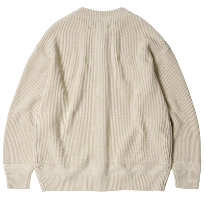 Frizmworks Heavy Wool Round Cardigan Cream - The Sporting Lodge