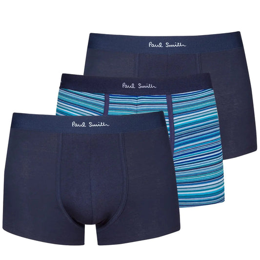 Paul Smith 3 Pack Trunks Navy / Blue Stripe - The Sporting Lodge