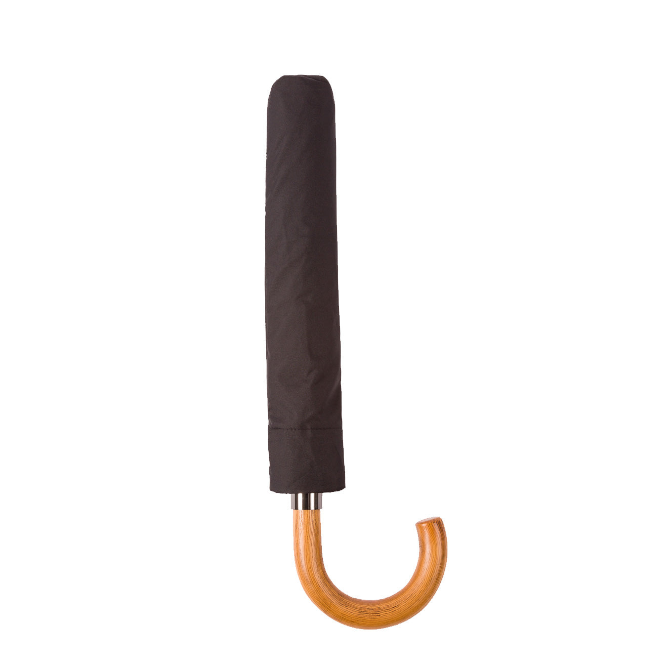 Paul Smith Signature Stripe Compact Umbrella with Crook Wooden Handle Black - Black / ONE SIZE / 92 - The Sporting Lodge