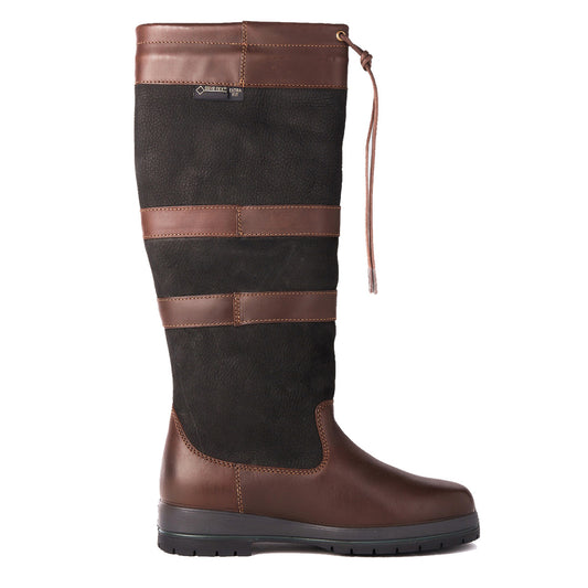 Dubarry Womens Galway Gore-Tex Extrafit Leather Boot Black / Brown - The Sporting Lodge