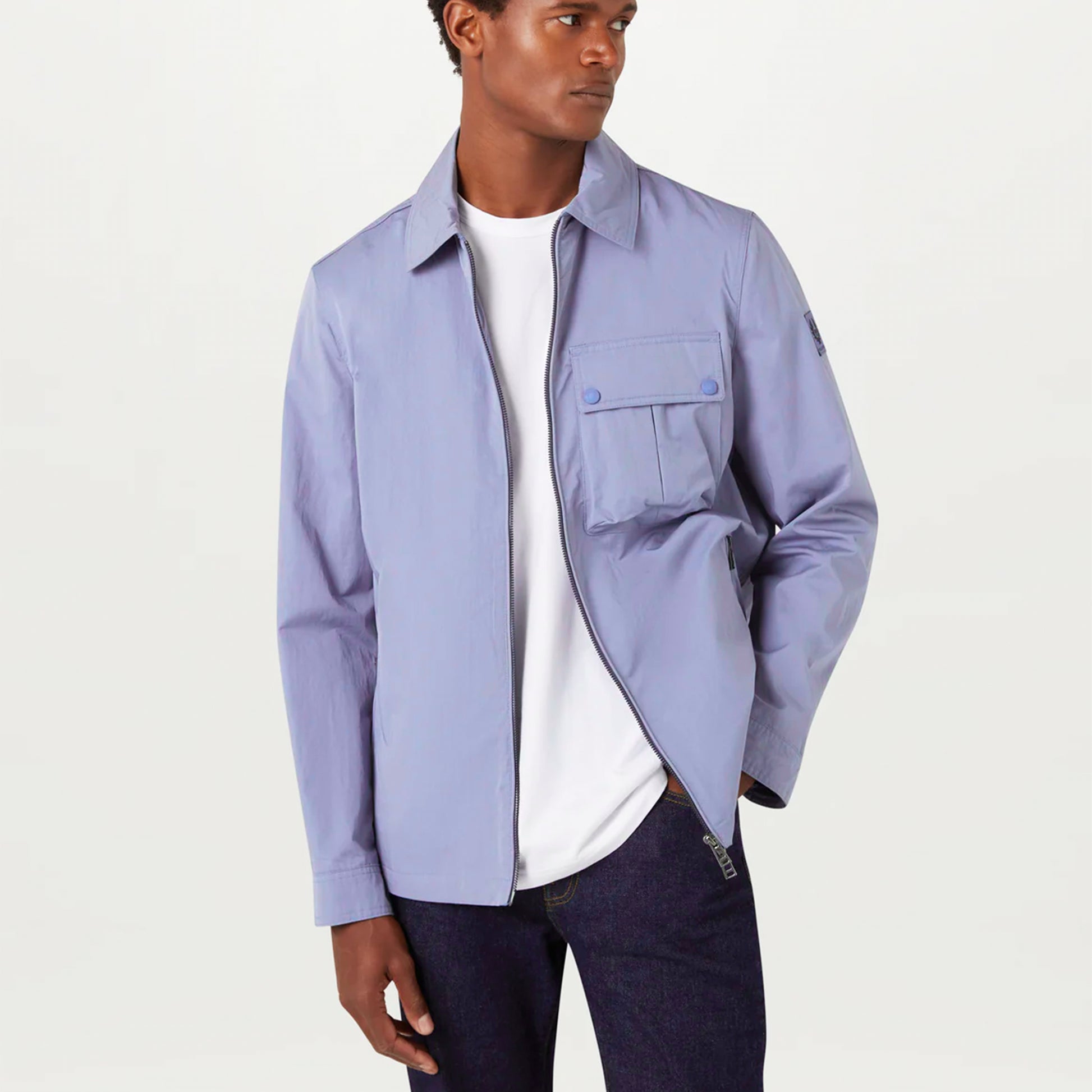 Belstaff Drome Overshirt Pale Heather - The Sporting Lodge