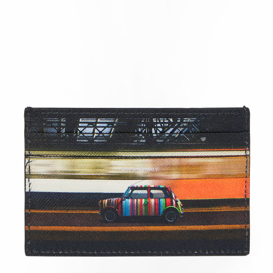 Paul Smith Commuter Mini Print Card Holder Black - The Sporting Lodge