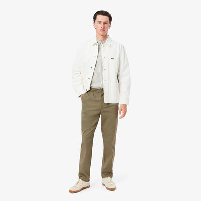 Lacoste Drawstring Trousers Khaki Green - The Sporting Lodge