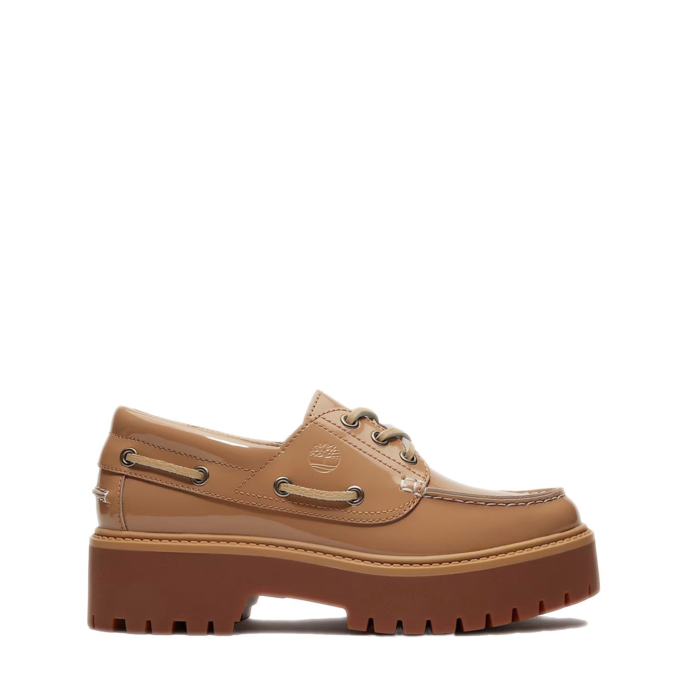 Timberland Womens Stone Street Platform Boat Shoe Beige - The Sporting Lodge