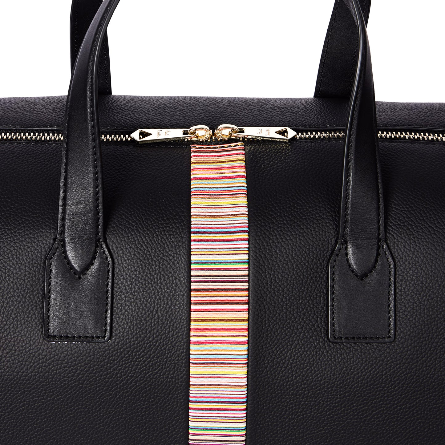 Paul Smith Leather Signature Stripe Holdall Black - The Sporting Lodge