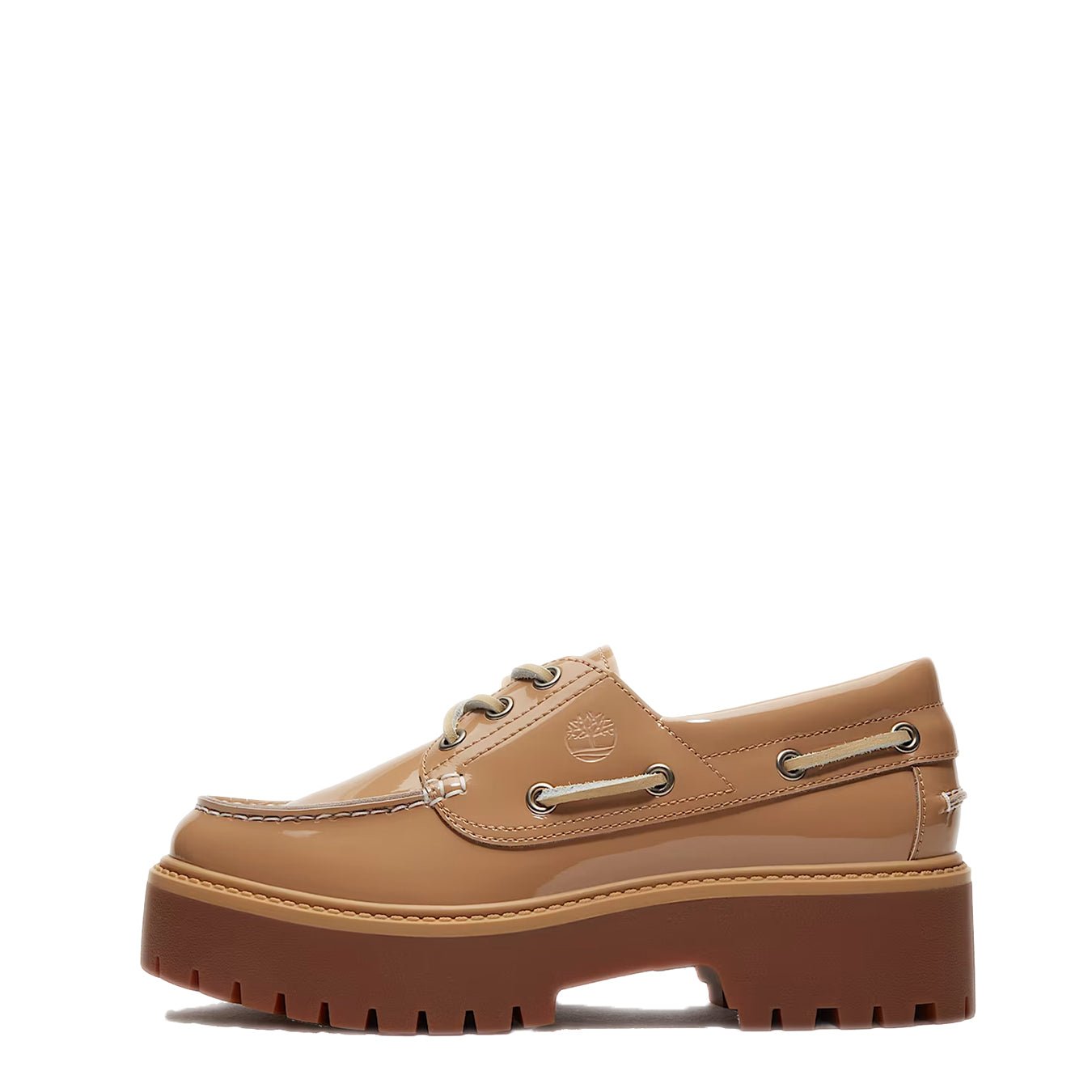 Timberland Womens Stone Street Platform Boat Shoe Beige - The Sporting Lodge