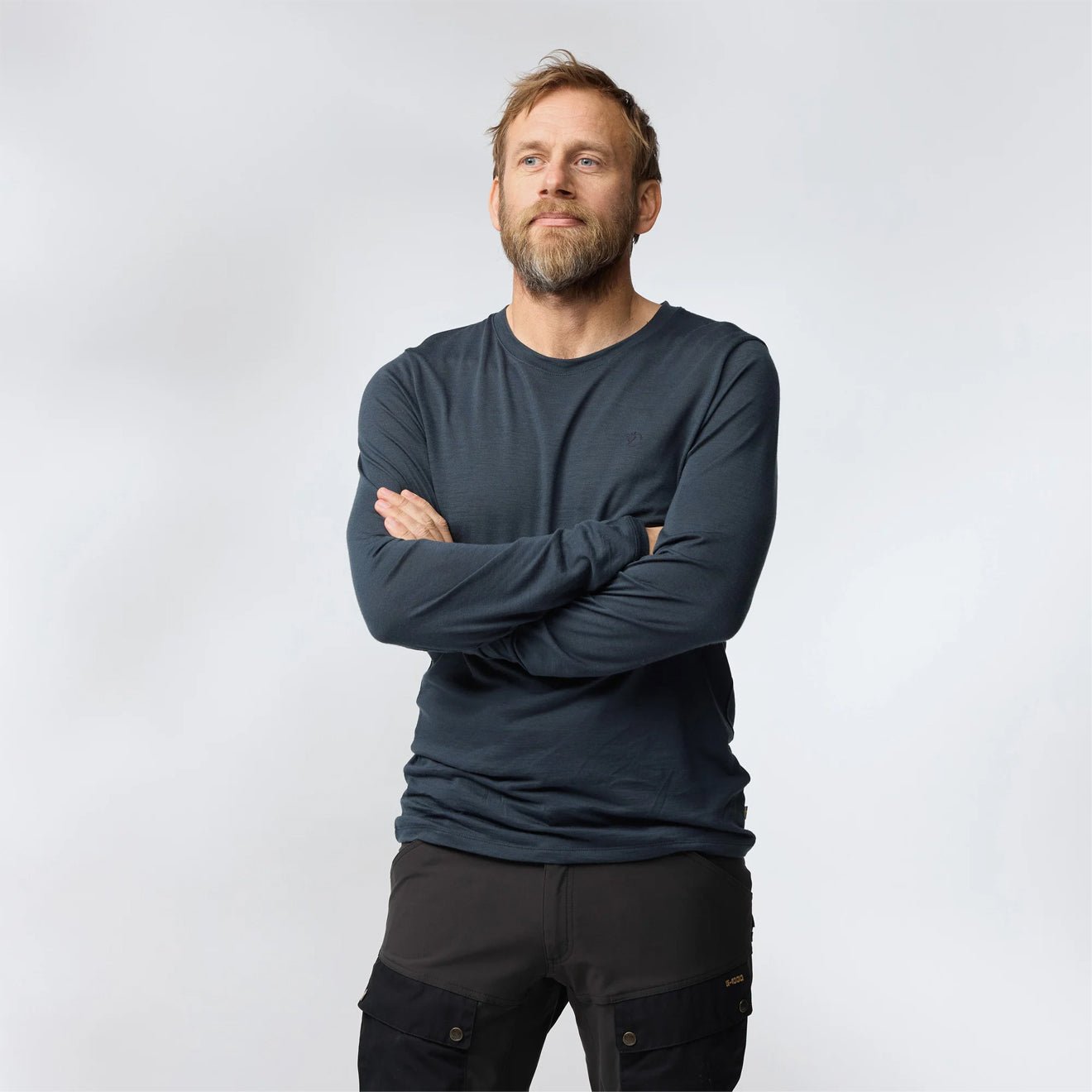 Fjallraven Abisko Wool LS T-Shirt Classic Light Fossil - The Sporting Lodge