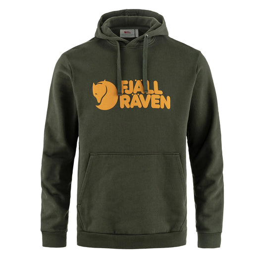 Fjallraven Logo Hoodie Deep Forest - The Sporting Lodge
