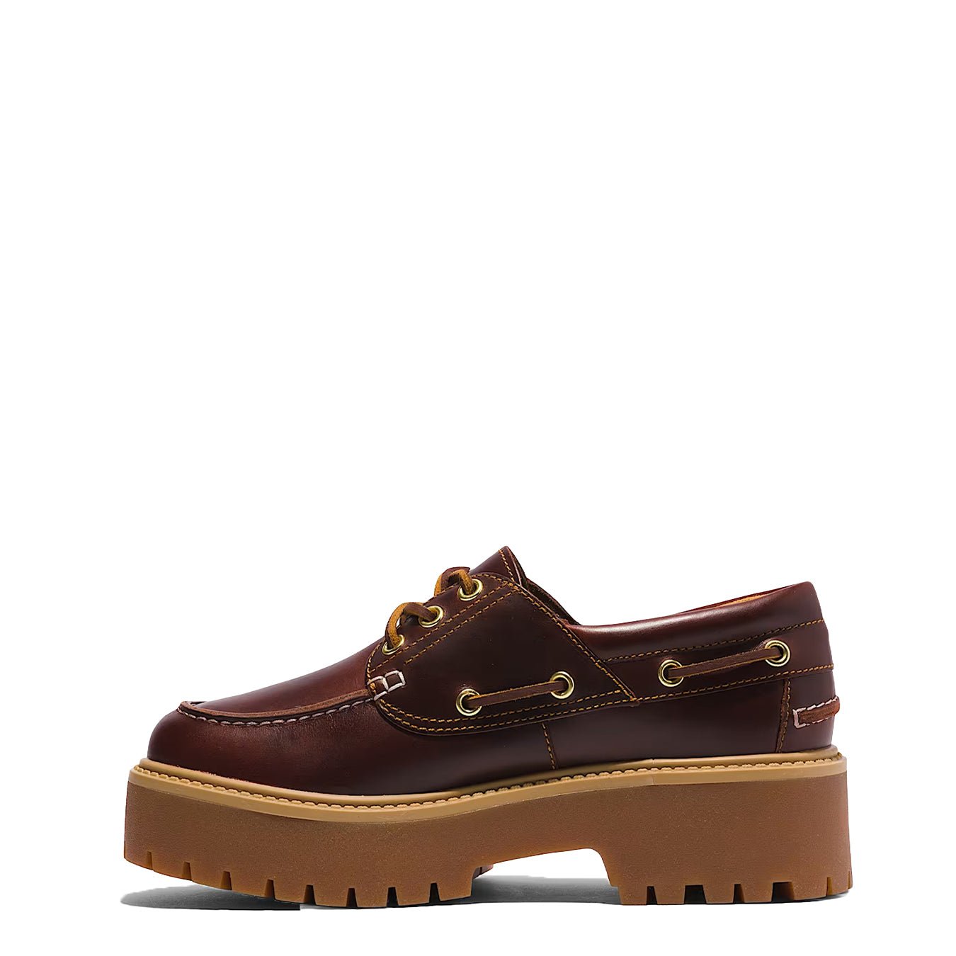 Timberland Womens Stone Street Platform Boat Shoe Rootbeer - The Sporting Lodge