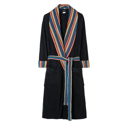 Paul Smith Artist Stripe Dressing Gown Black - The Sporting Lodge