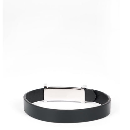 Paul Smith Buckle Leather Bracelet Black - The Sporting Lodge