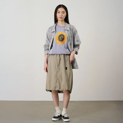 Gramicci Womens Nylon Packable Midi Skirt Milk Tea