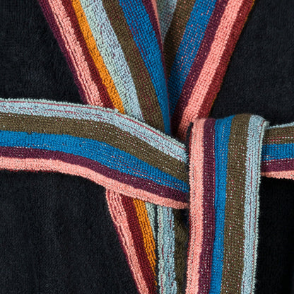 Paul Smith Artist Stripe Dressing Gown Black - The Sporting Lodge